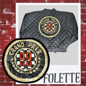 Grand Prix Folette Cropped Quilted Jacket Size
Large Black